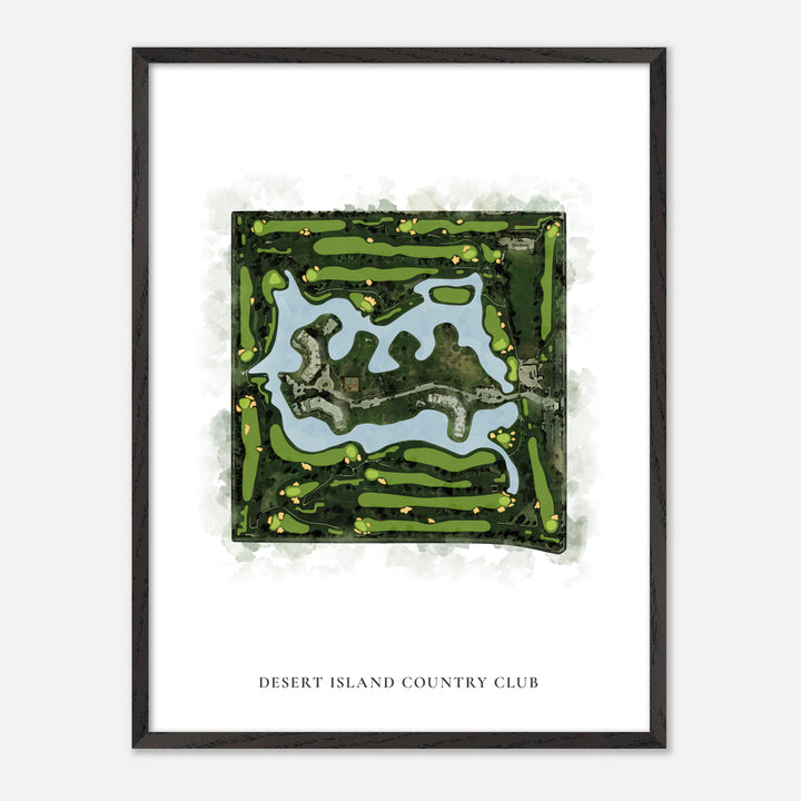 Print of Desert Island Country Club Classic Map