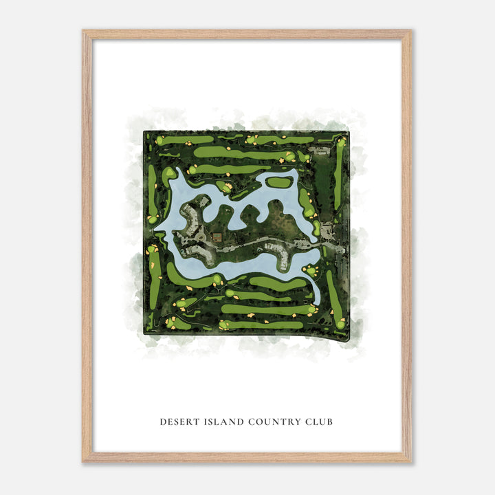 Print of Desert Island Country Club Classic Map