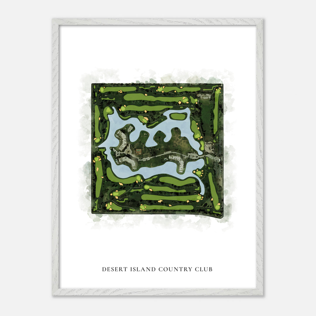 Print of Desert Island Country Club Classic Map