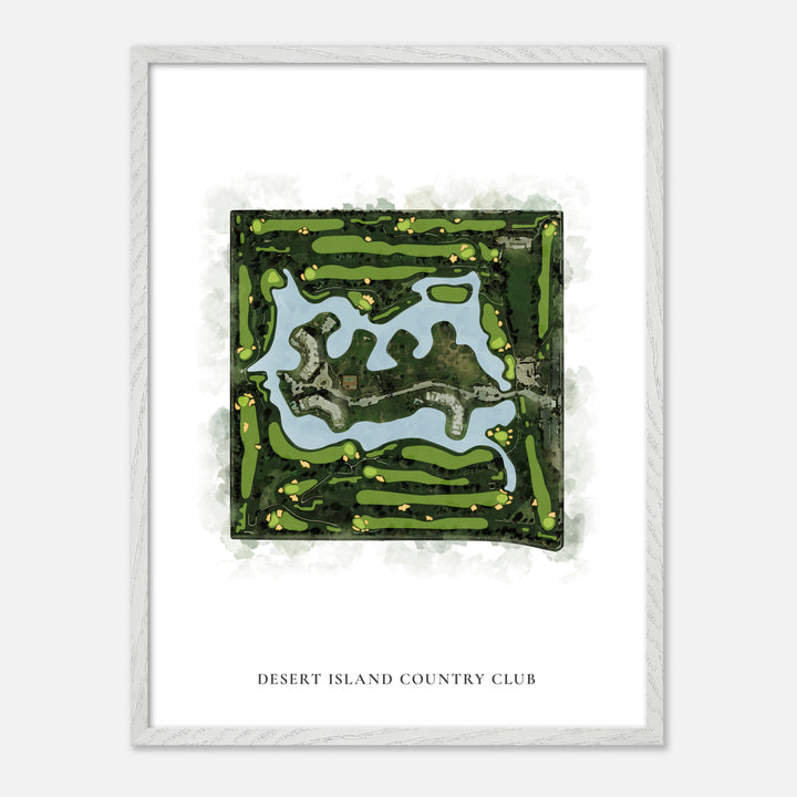 Print of Desert Island Country Club Classic Map