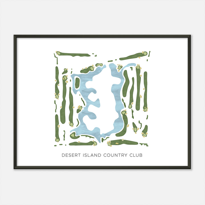 Print of Desert Island Country Club Modern Map