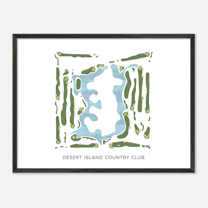 Print of Desert Island Country Club Modern Map