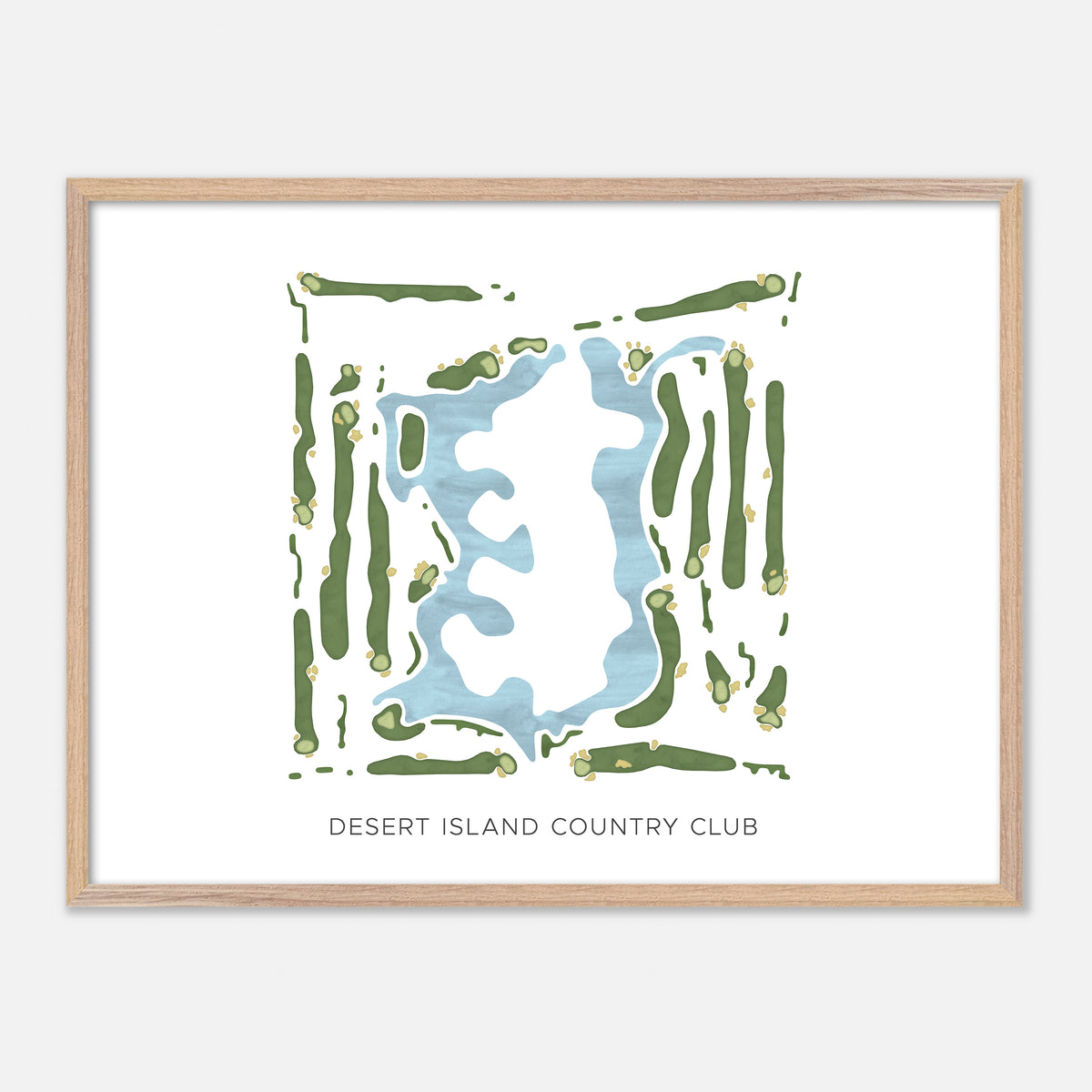 Print of Desert Island Country Club Modern Map