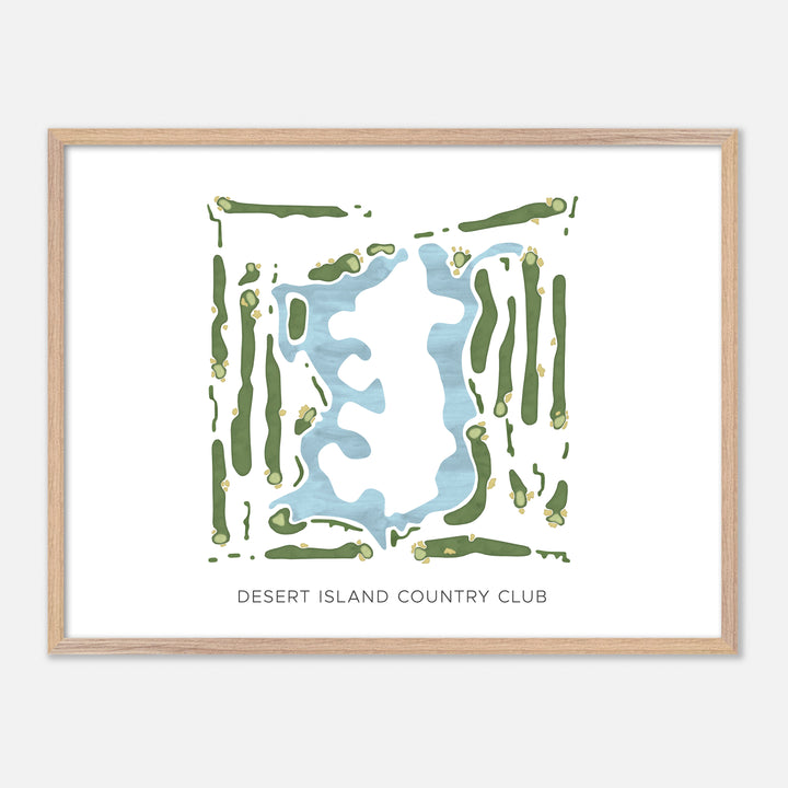 Print of Desert Island Country Club Modern Map
