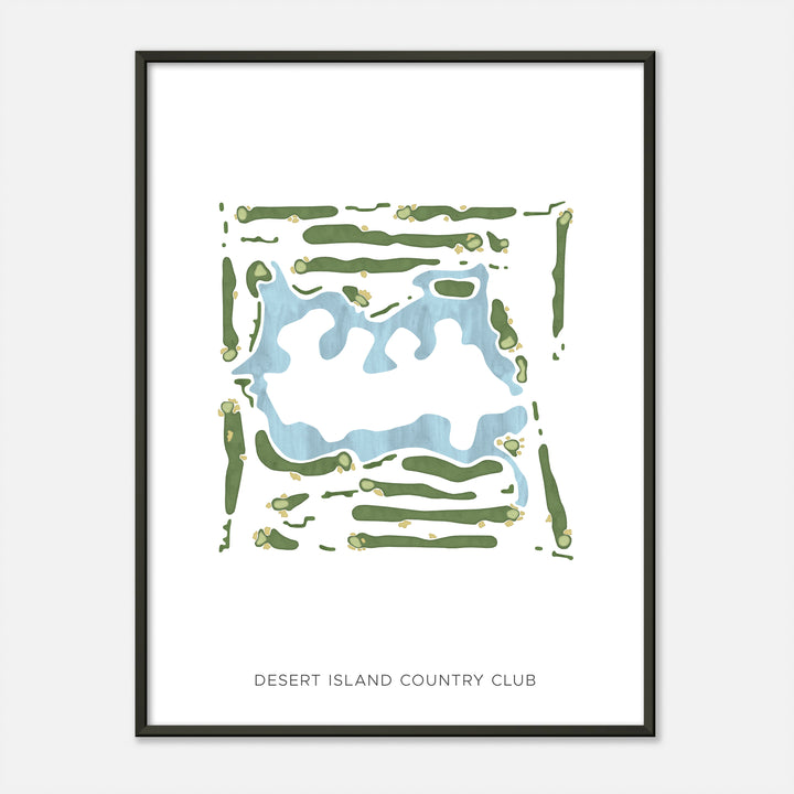 Print of Desert Island Country Club Modern Map