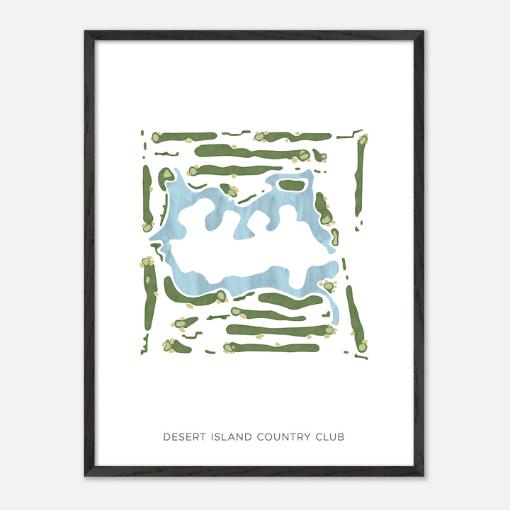 Print of Desert Island Country Club Modern Map