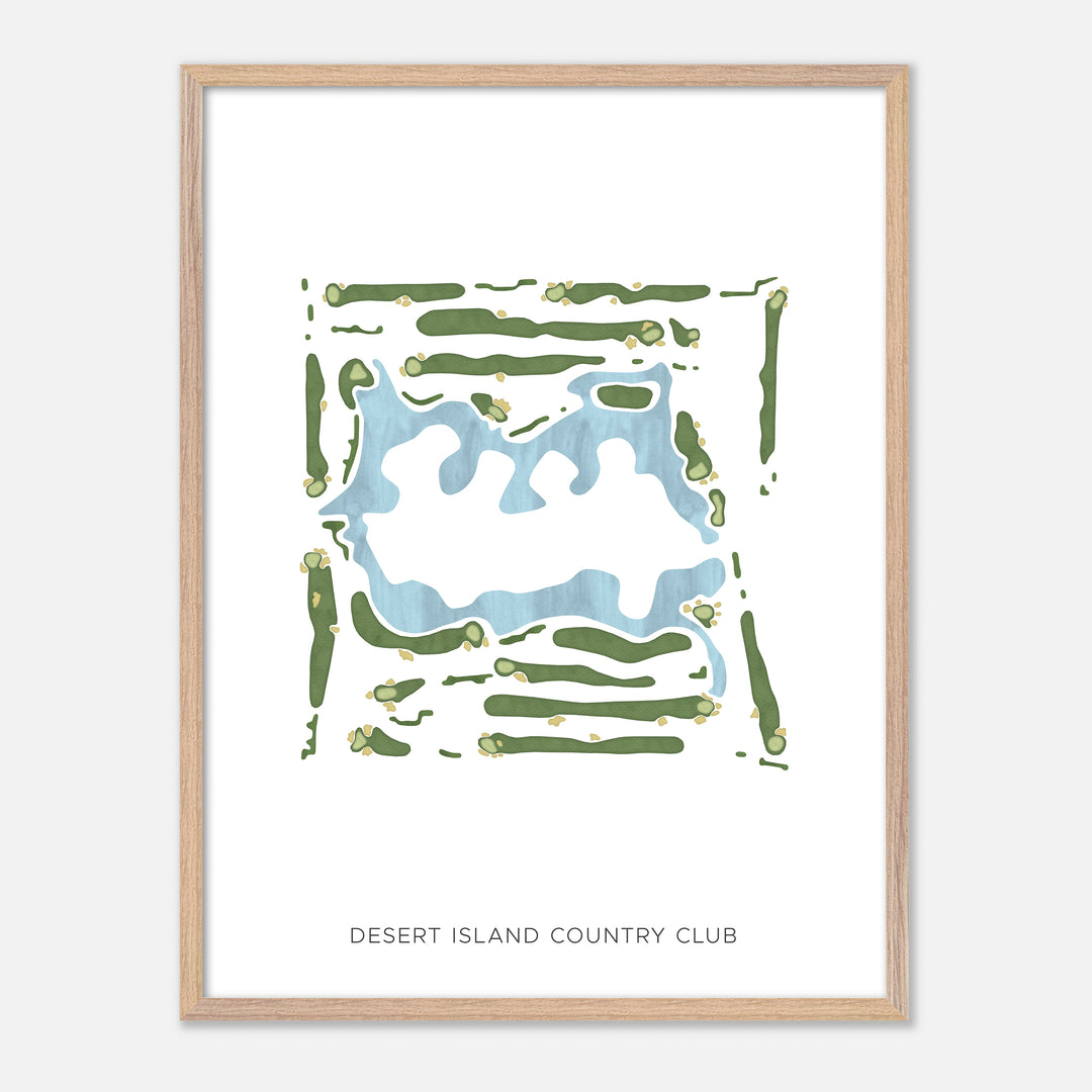 Print of Desert Island Country Club Modern Map