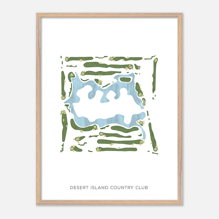 Print of Desert Island Country Club Modern Map
