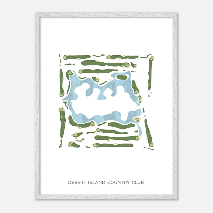 Print of Desert Island Country Club Modern Map