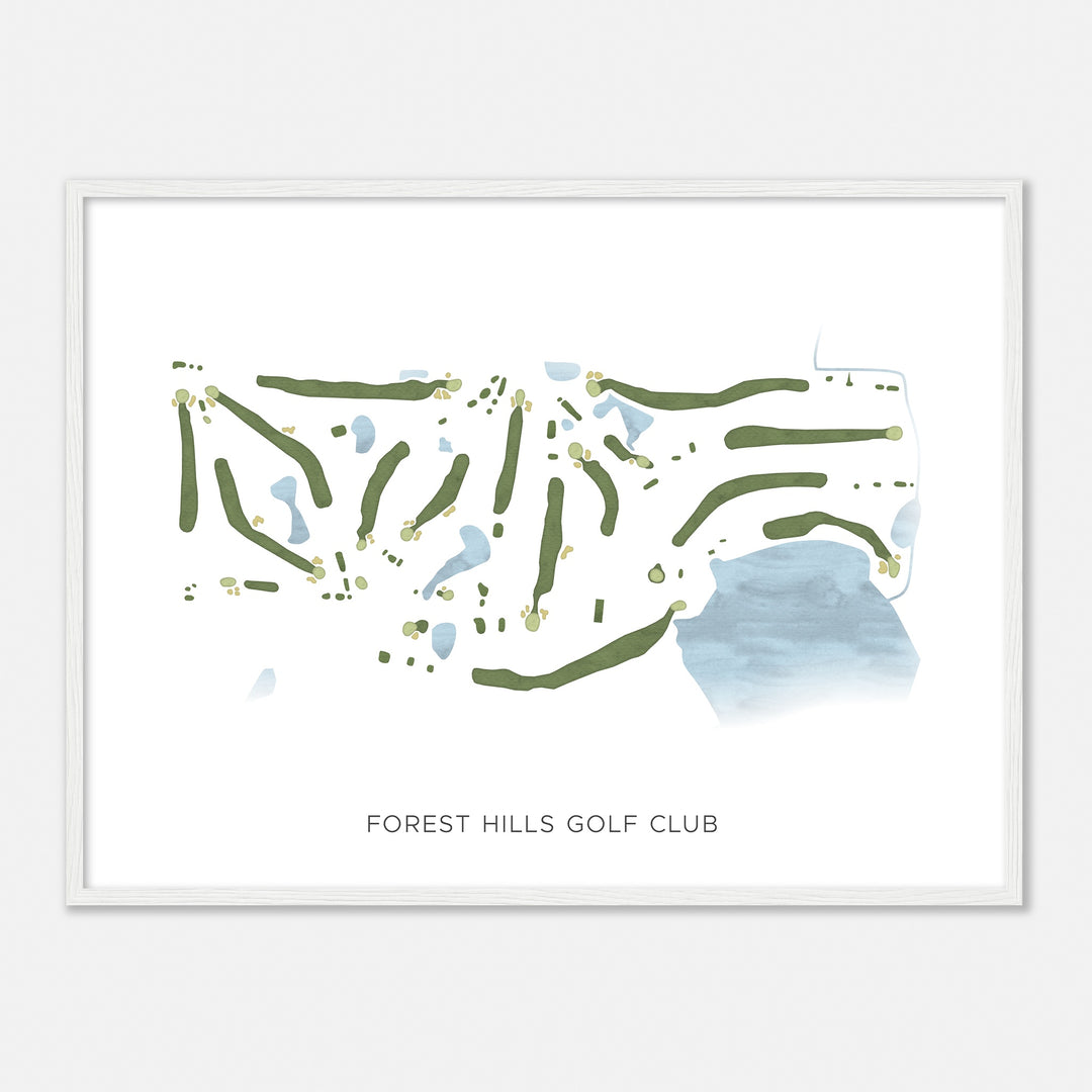 Print of Forest Hills Golf Club Modern Map