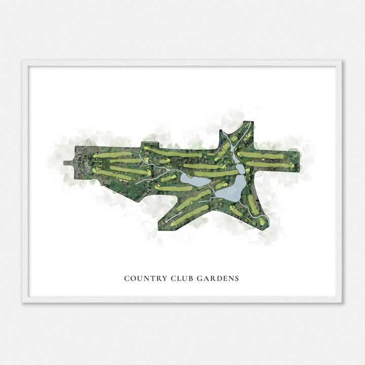 Print of Country Club Gardens Classic Map