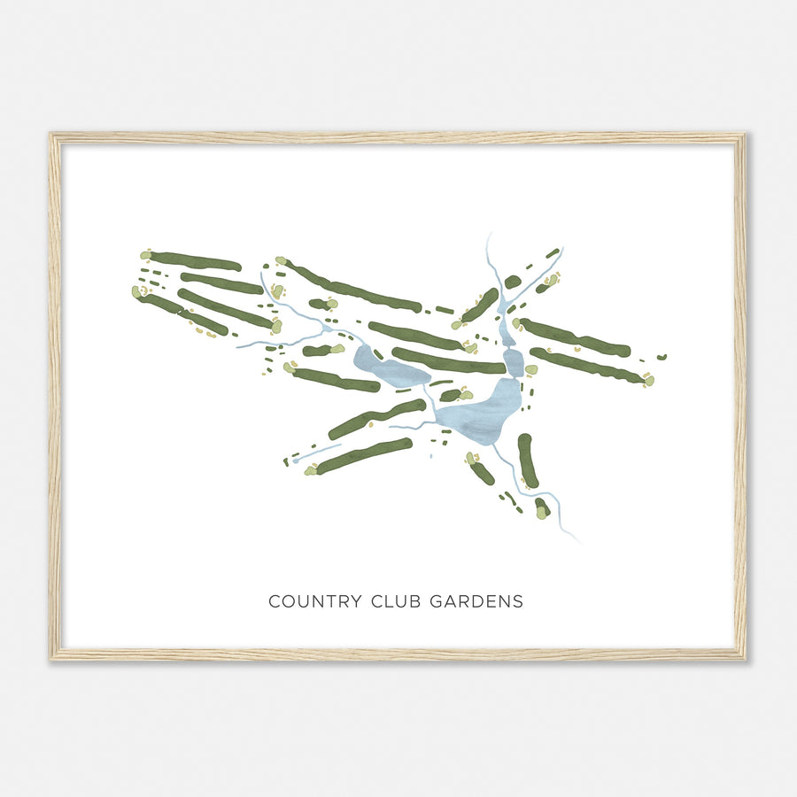 Print of Country Club Gardens Modern Map