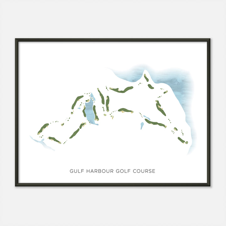 Print of Gulf Harbour Golf Course Modern Map