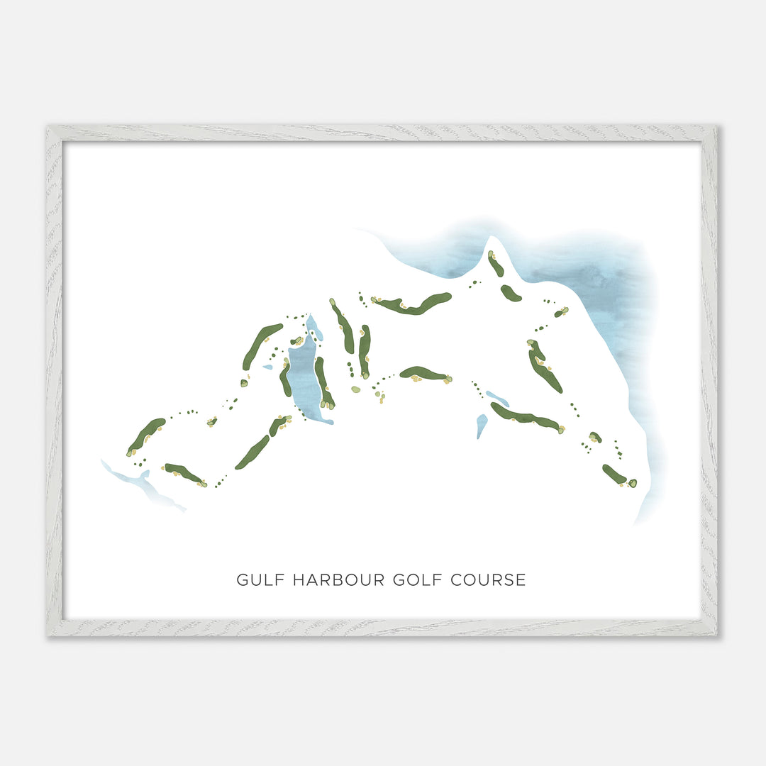 Print of Gulf Harbour Golf Course Modern Map