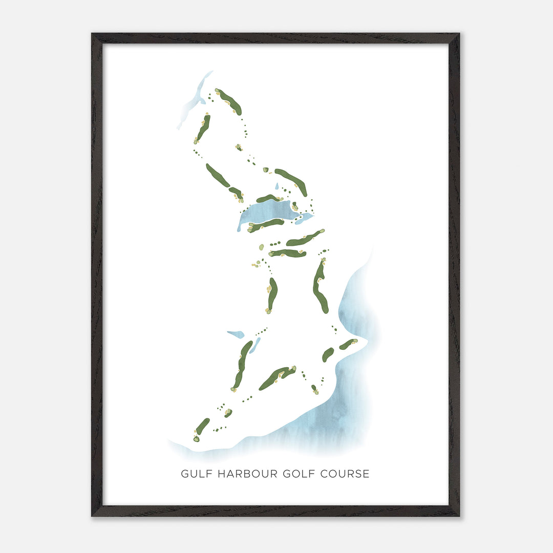 Print of Gulf Harbour Golf Course Modern Map