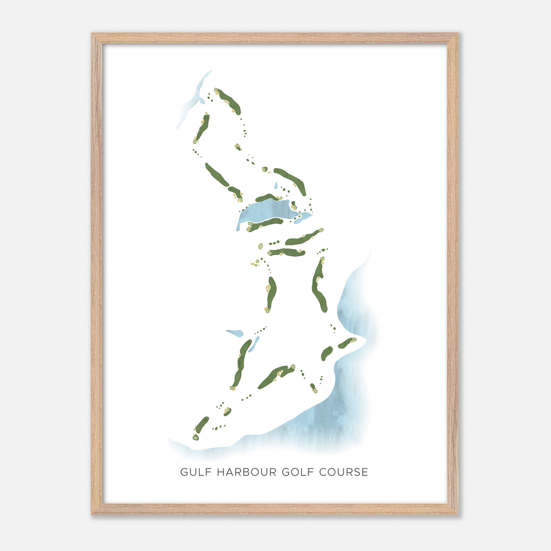 Print of Gulf Harbour Golf Course Modern Map