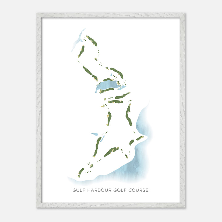 Print of Gulf Harbour Golf Course Modern Map