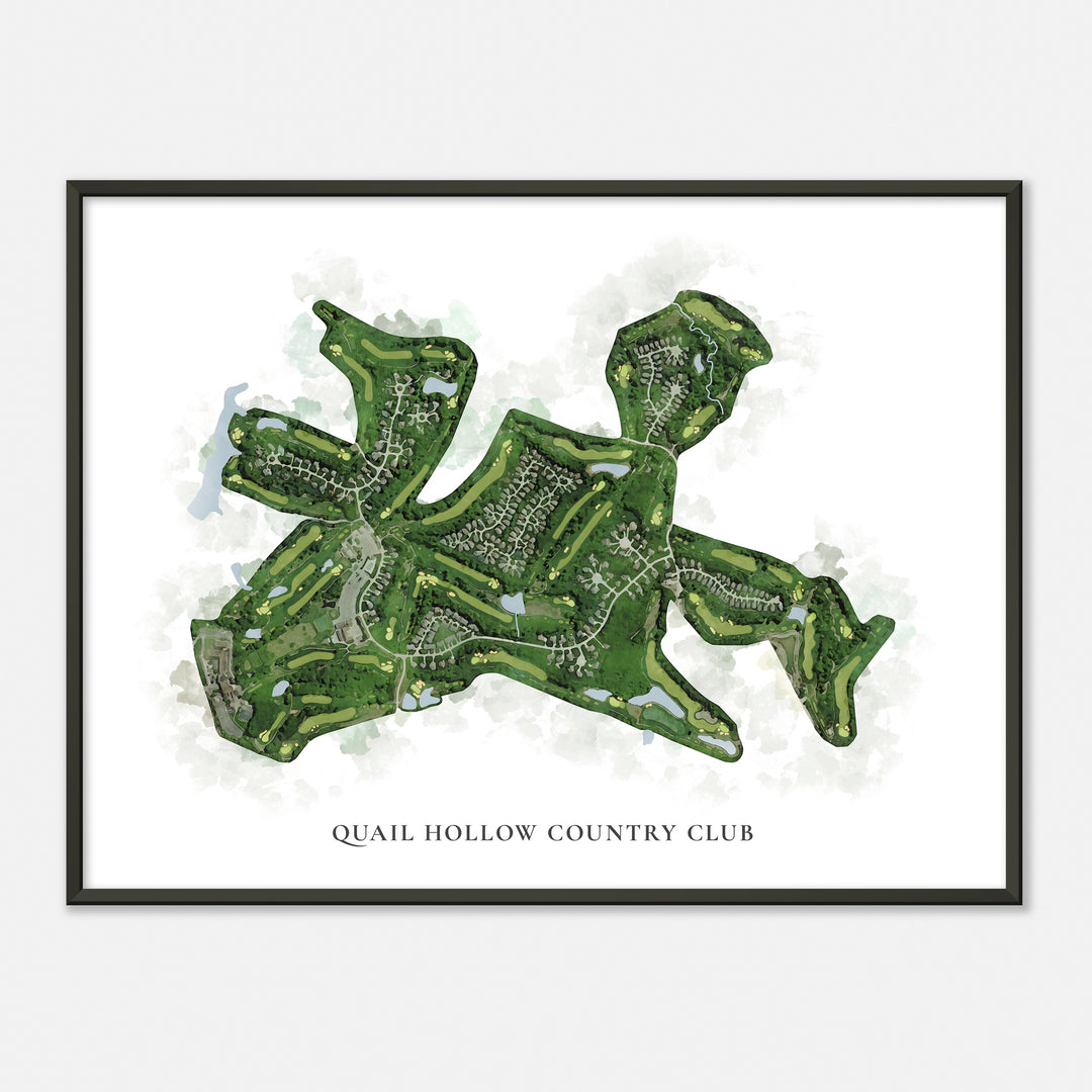 Print of Quail Hollow Country Club Classic Map