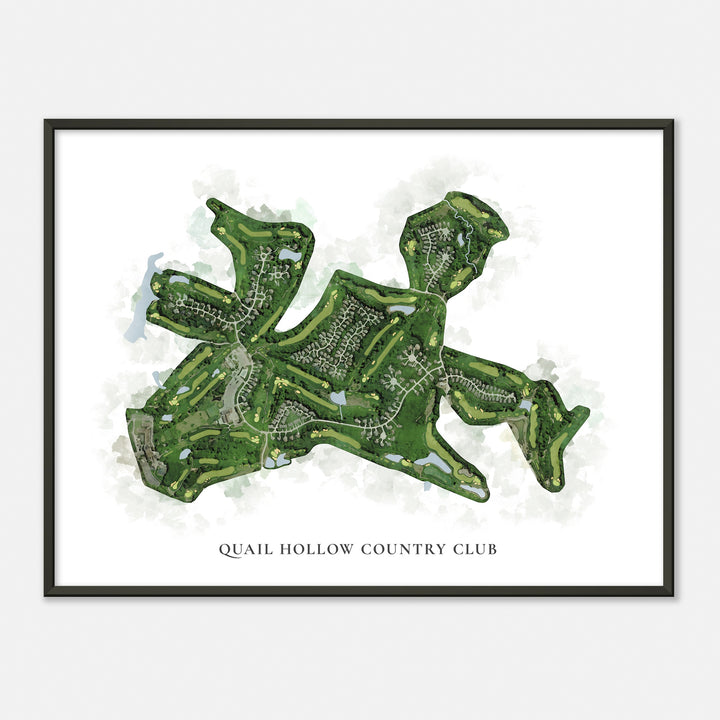 Print of Quail Hollow Country Club Classic Map