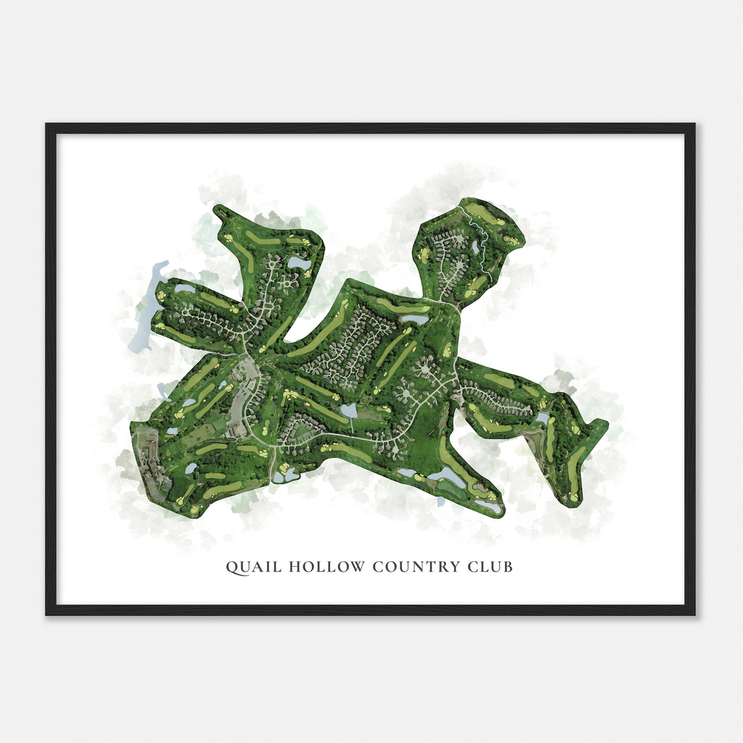Print of Quail Hollow Country Club Classic Map