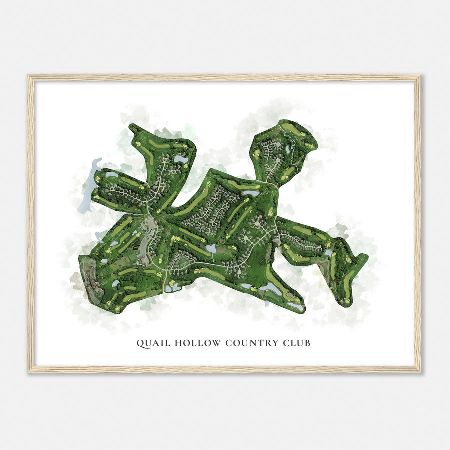 Print of Quail Hollow Country Club Classic Map