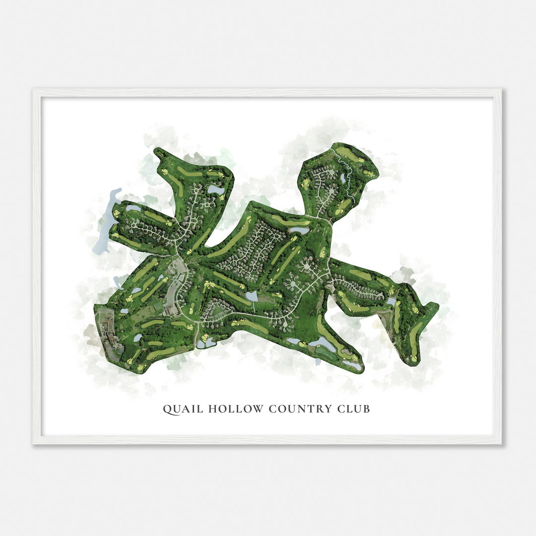 Print of Quail Hollow Country Club Classic Map