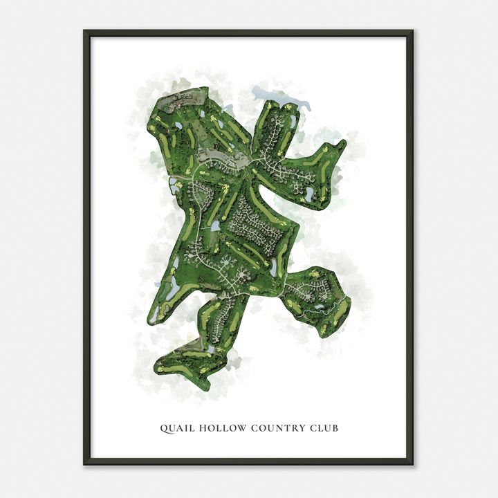 Print of Quail Hollow Country Club Classic Map