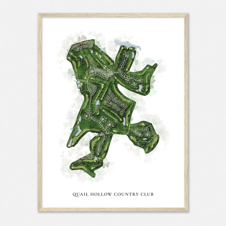 Print of Quail Hollow Country Club Classic Map