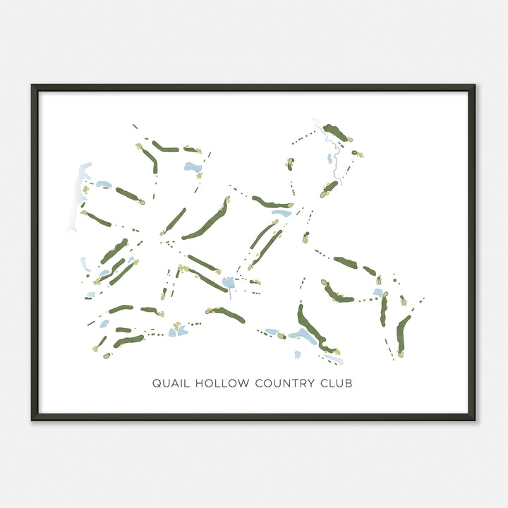 Print of Quail Hollow Country Club Modern Map