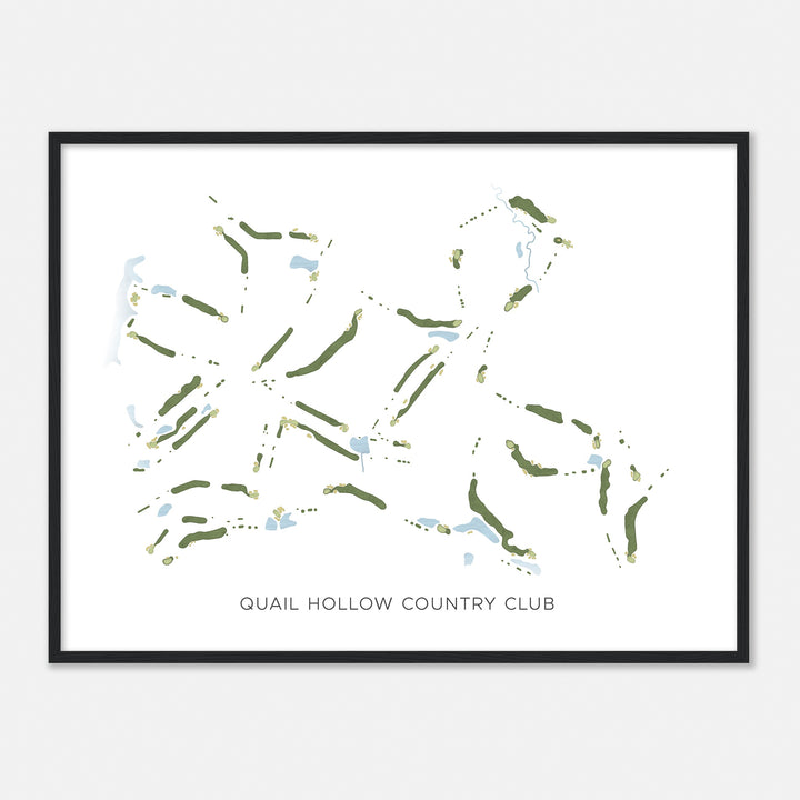 Print of Quail Hollow Country Club Modern Map