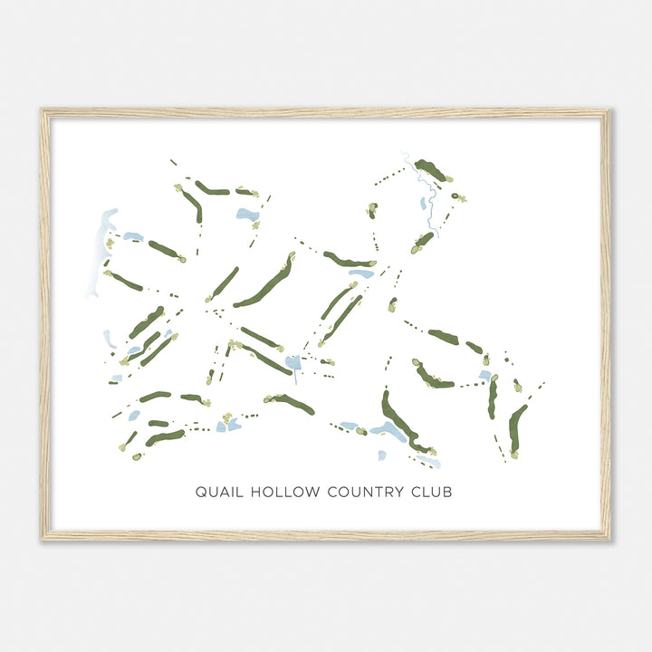 Print of Quail Hollow Country Club Modern Map