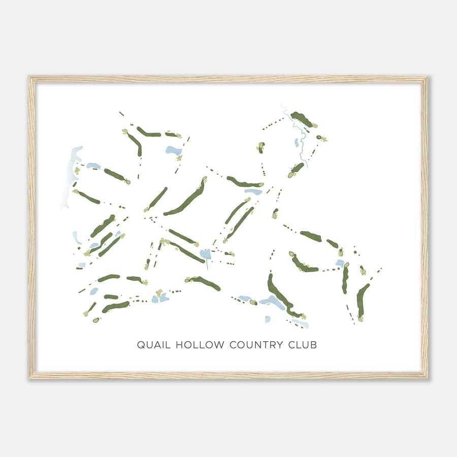 Print of Quail Hollow Country Club Modern Map