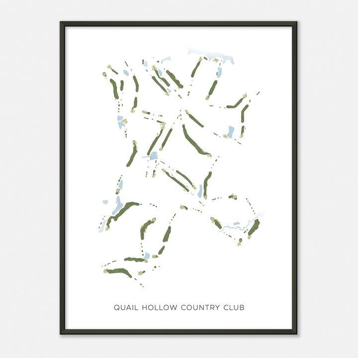 Print of Quail Hollow Country Club Modern Map
