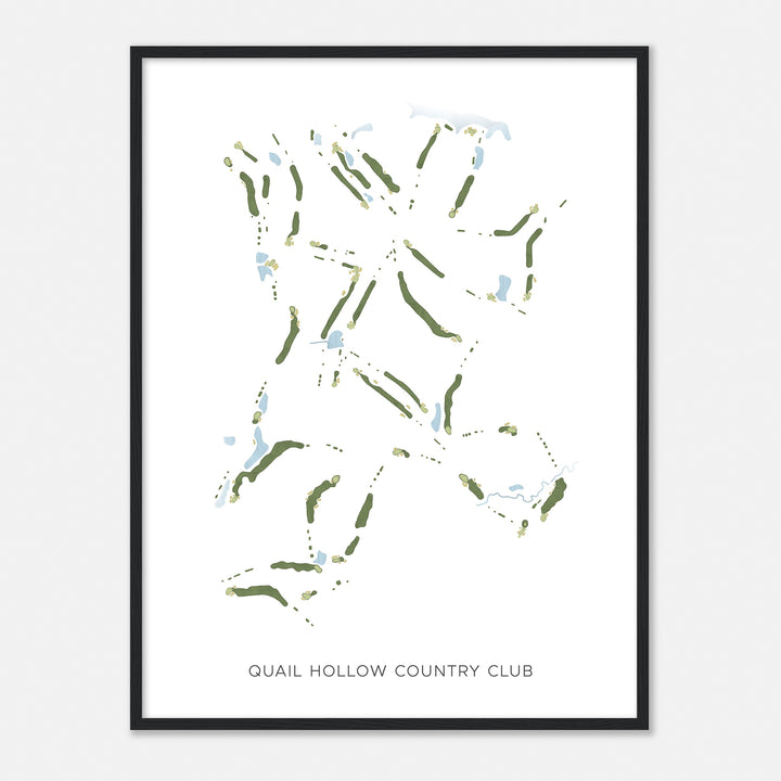 Print of Quail Hollow Country Club Modern Map