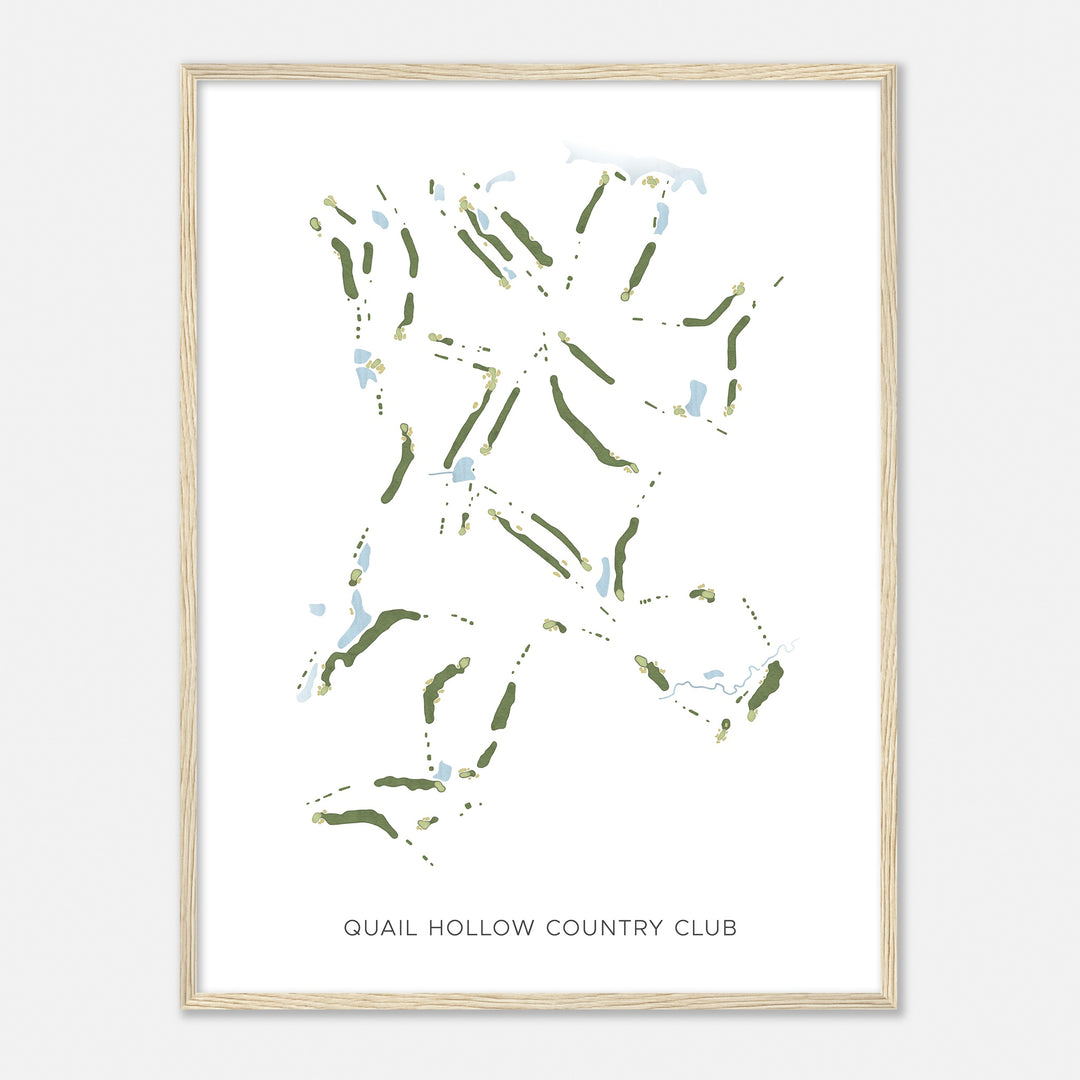 Print of Quail Hollow Country Club Modern Map