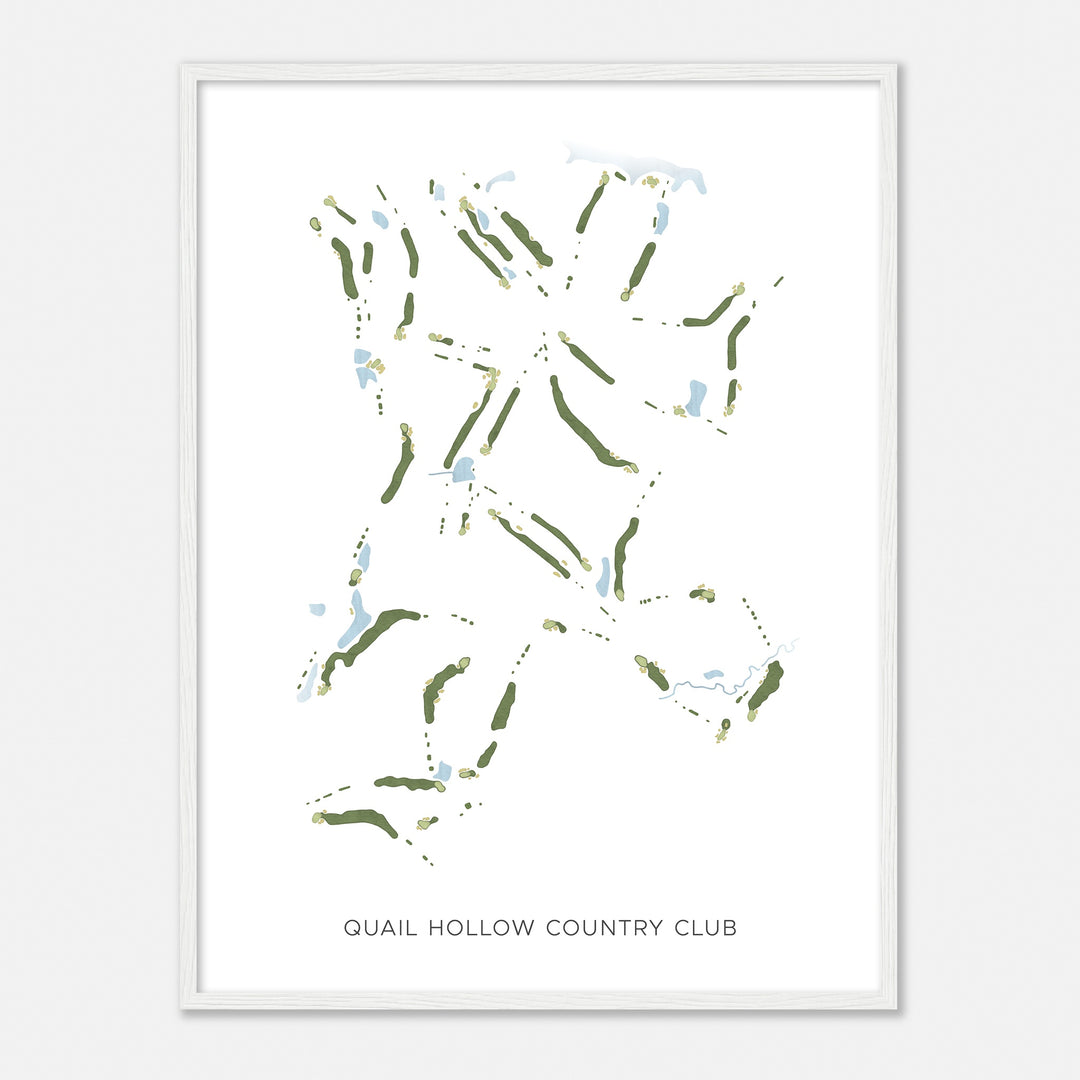 Print of Quail Hollow Country Club Modern Map