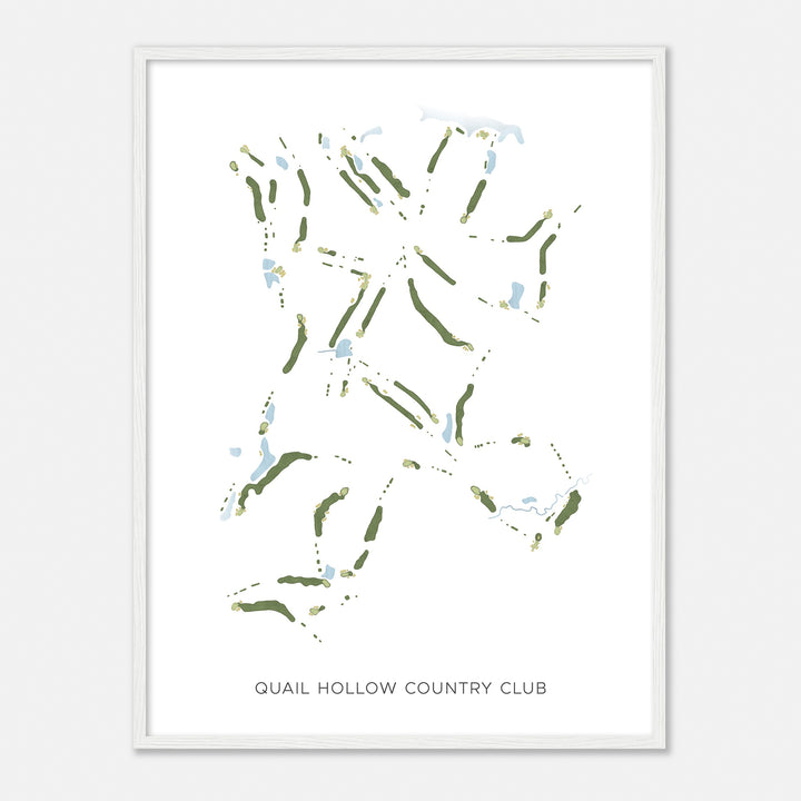Print of Quail Hollow Country Club Modern Map