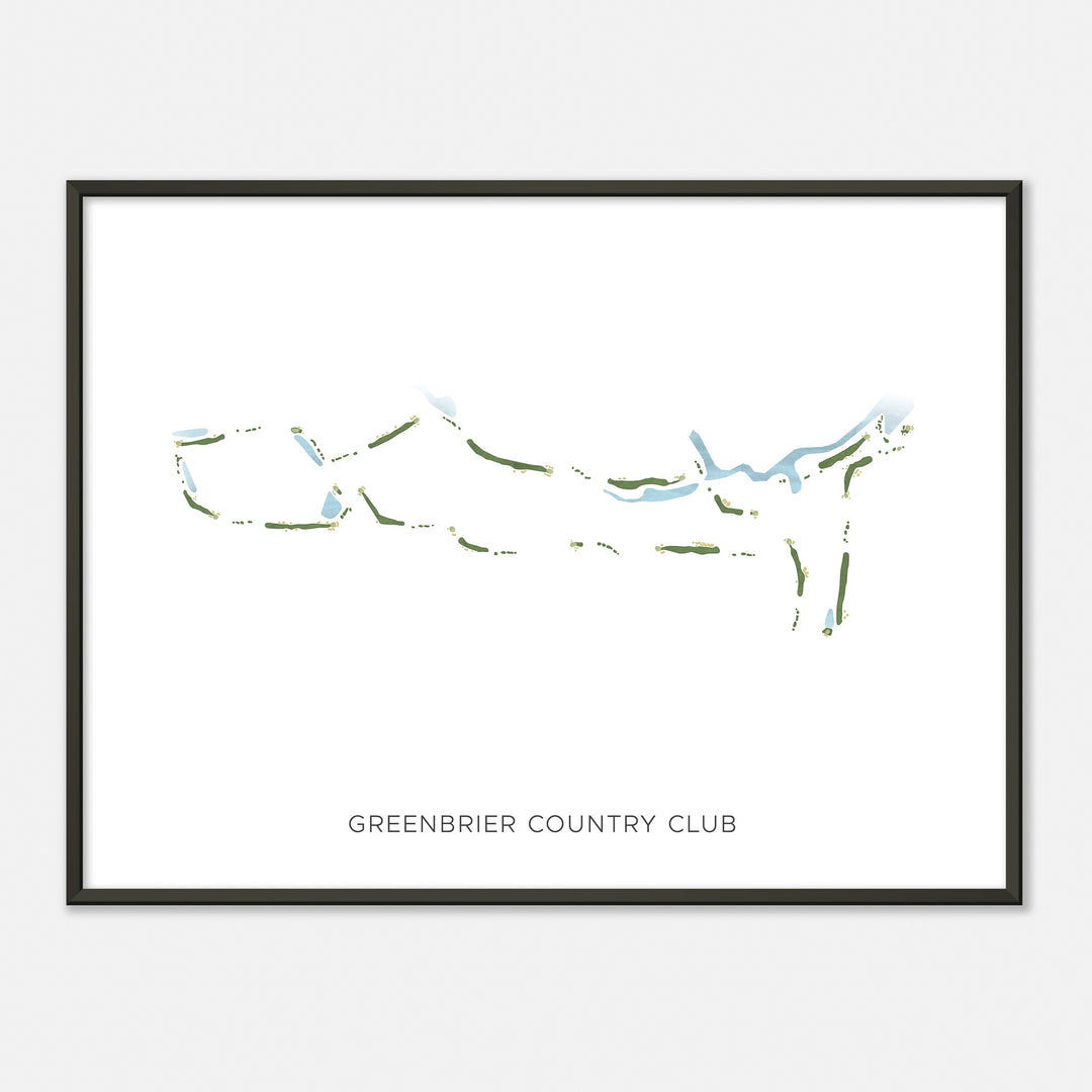 Print of Greenbrier Country Club Modern Map