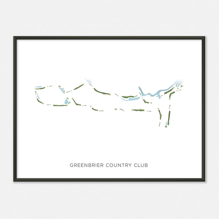 Print of Greenbrier Country Club Modern Map