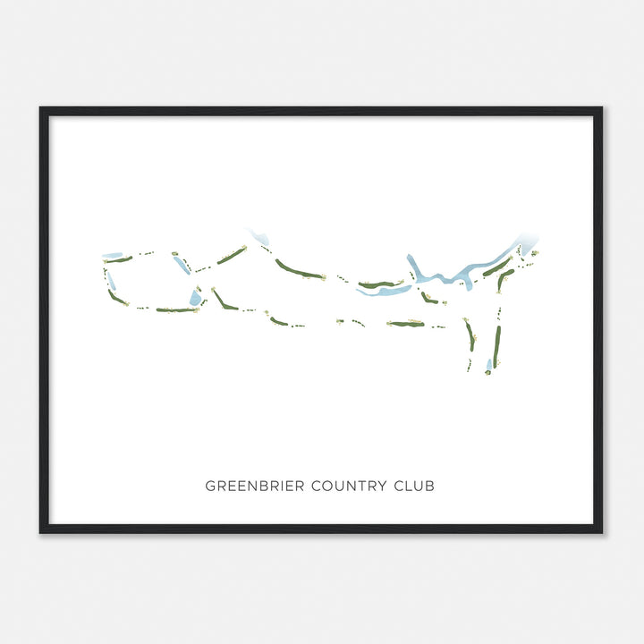 Print of Greenbrier Country Club Modern Map