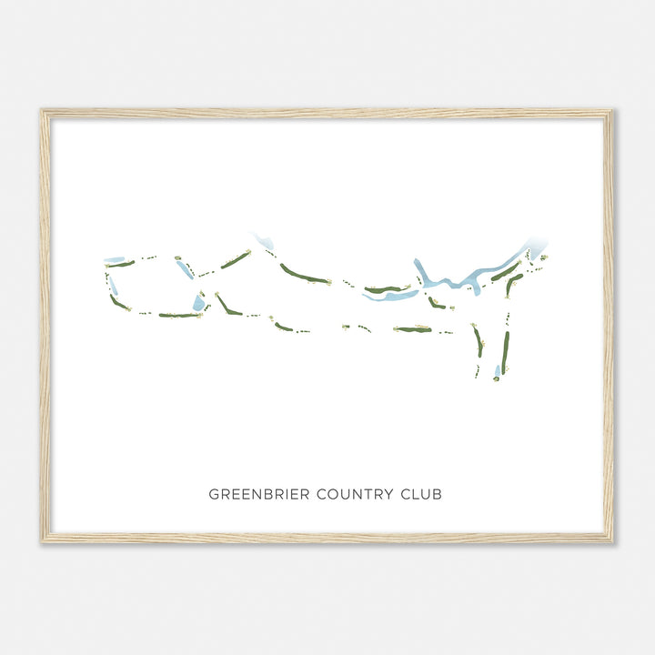 Print of Greenbrier Country Club Modern Map