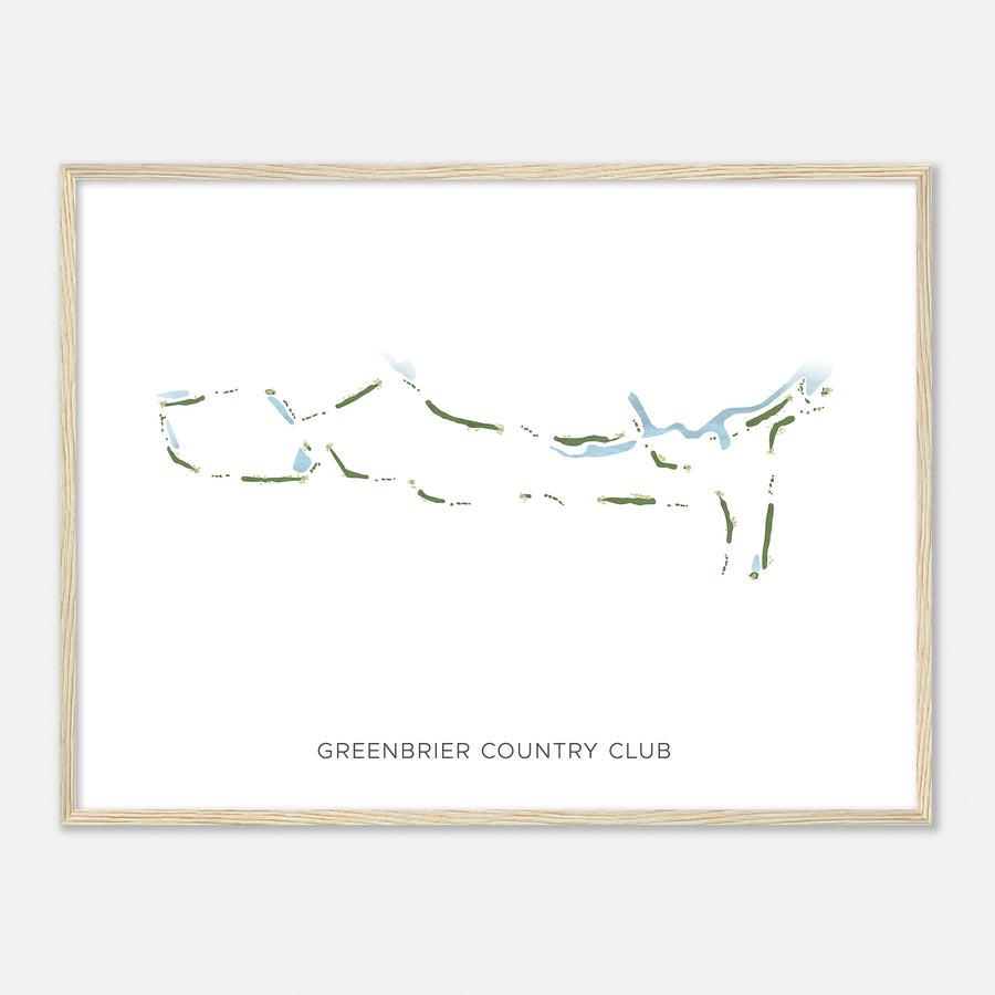 Print of Greenbrier Country Club Modern Map