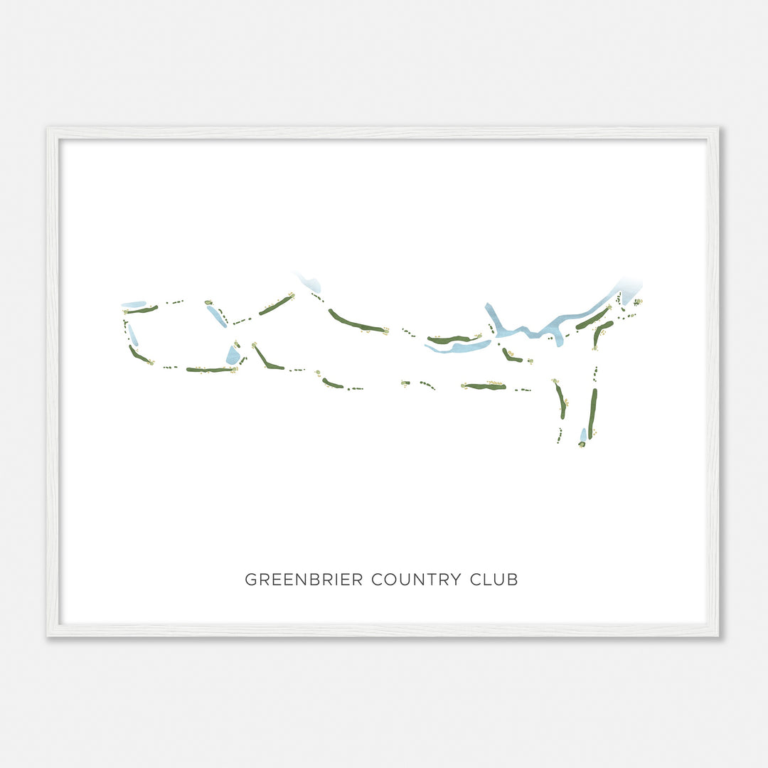 Print of Greenbrier Country Club Modern Map