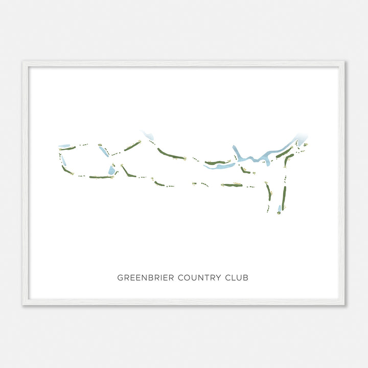 Print of Greenbrier Country Club Modern Map