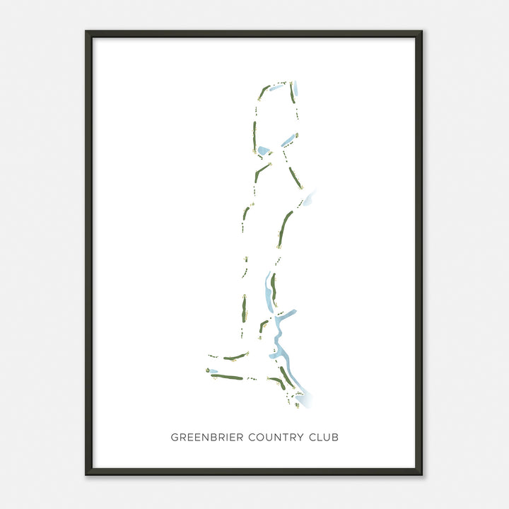 Print of Greenbrier Country Club Modern Map