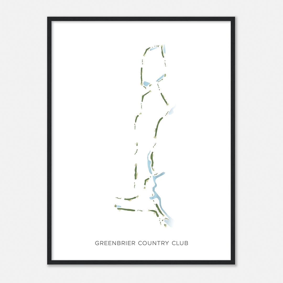 Print of Greenbrier Country Club Modern Map