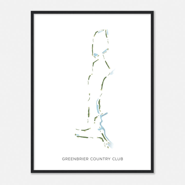 Print of Greenbrier Country Club Modern Map