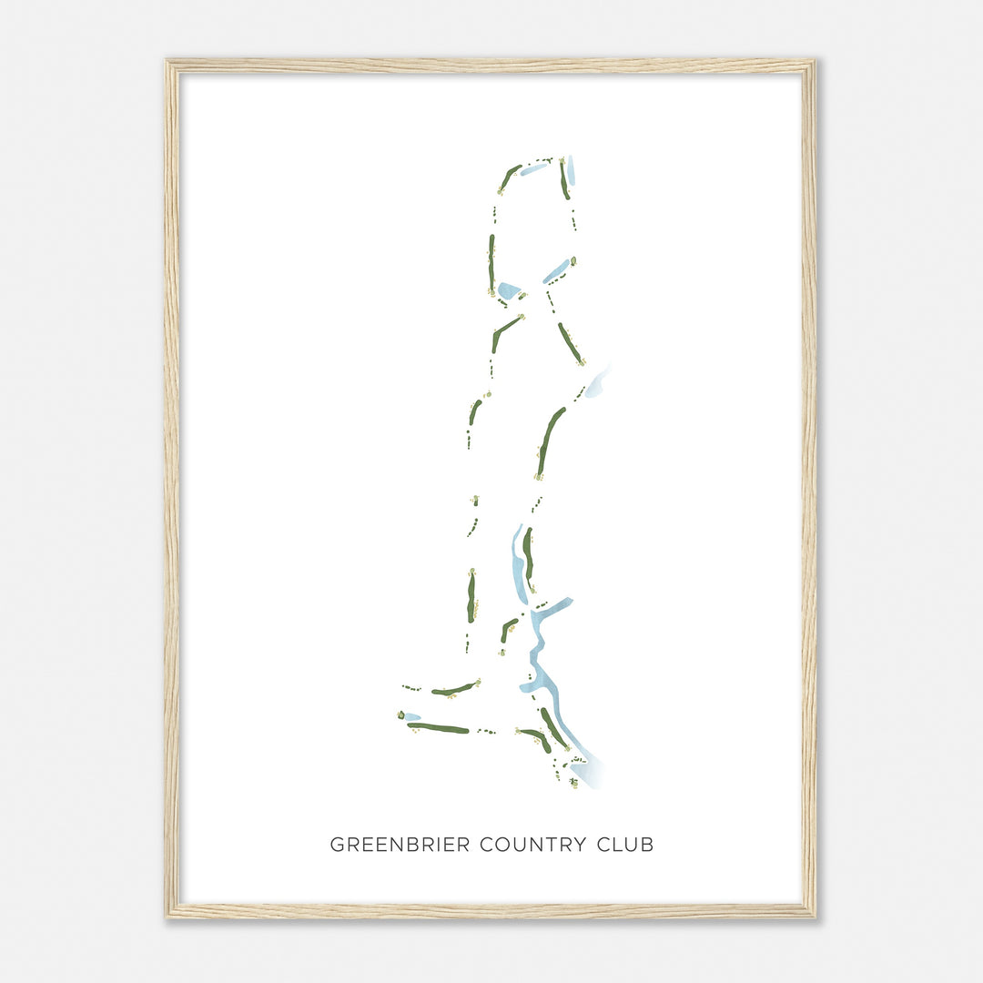 Print of Greenbrier Country Club Modern Map