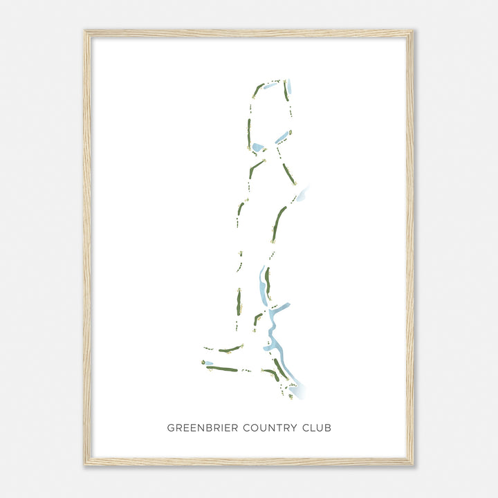 Print of Greenbrier Country Club Modern Map