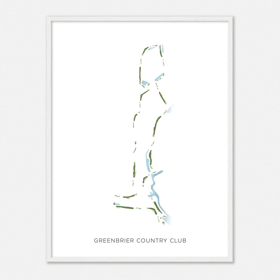 Print of Greenbrier Country Club Modern Map